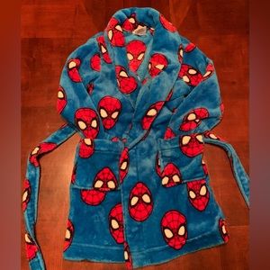 Plush Spider-Man Kids Bathrobe